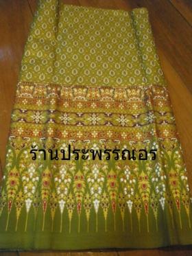ผ้าพิมพ์ทอง เนื้อดี สีสันสดใส หน้ากว้าง 2 เมตร