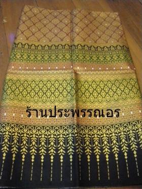 ผ้าพิมพ์ทอง เนื้อดี สีสันสดใส หน้ากว้าง 2 เมตร