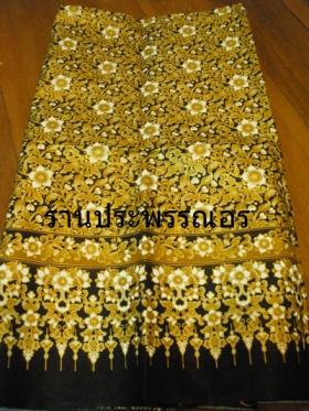 ผ้าพิมพ์ทอง เนื้อดี สีสันสดใส หน้ากว้าง 2 เมตร
