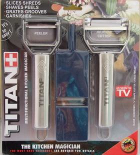 มีดปลอกผักผลไม้Titan Peelerพร้อมแท่นสไลด์