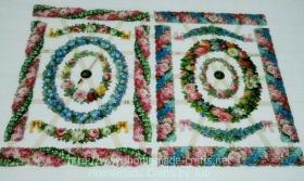 กระดาษเดคูพาจ Decoupage แบบไดคัท ลายกรอบวงดอกไม้