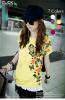 เสื้อยืดแฟชั่น ลาย ColorButterfly สีเหลือง