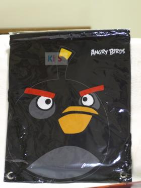 ถุงผ้าหูรูด ลายการ์ตูน Angry Birds - Black Bird