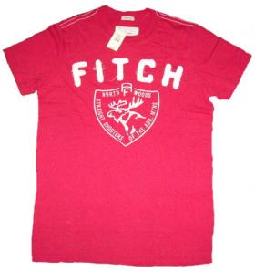 ขายเสื้อยืด Aber A & fitch T shirt สีแดง ขนาด M