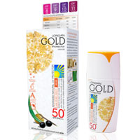 ลองกานอยด์ครีมกันแดดลำไย โกลด์ ยูวี โปรเทคเตอร์ SPF50/PA+++ สูตรสีขาว สำหรับผิวขาว-ผิวสีอ่อน