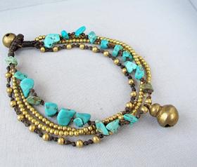 ขายส่ง สร้อยข้อมือ BM01 Multi Strand Turquoise