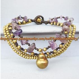 ขายส่ง สร้อยข้อมือ BM02 Multi Strand Amethyst