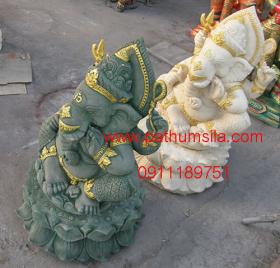 พระพิฆเนศ พระพิฆเณศ พระพิฆเนศวร์ Ganesh Vinayagar Sandstone Sculpture