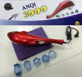 เครื่องนวดตัวปลาโลมา รุ่นยอดนิยม anqi3000 หัวซิลิโคน เปลี่ยนได้ 5หัว