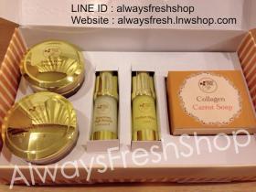 Freshy Face Gold Set ชุดถุงทอง ครีมหน้าขาวใส รักษาสิว ลดฝ้า กระ จุดด่างดำ