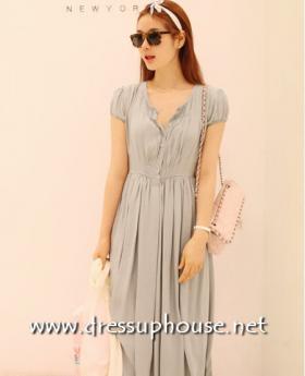 dressuphouse Maxy dress สีเทาสวย คุณภาพดี (540gray)