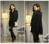 dressuphouse ชุดเดรสชีฟอง แขนยาว สีดำ (634)
