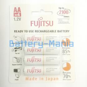 ถ่านชาร์จ AA 2,000 mAh (แพ็ค4ก้อน) ขาว Fujitsu HR-3UTCEX