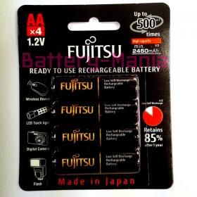 ถ่านชาร์จ AA 2,550mAh (แพ็ค4ก้อน) ดำ Fujitsu HR-3UTHCEX