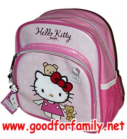 กระเป๋าเป้เด็ก 12 นิ้ว Hello Kitty Sanrio สีชมพูอ่อน เฮลโล คิตตี้ ซานริโอ กระเป๋านักเรียน กระเป๋าเด็ก กระเป๋าสะพายเด็ก รหัส bckpckkit028
