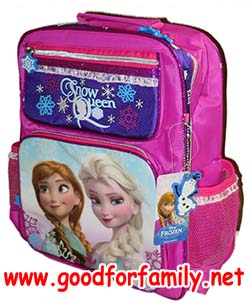 กระเป๋าเป้ Frozen Snow Queen 14 นิ้ว สีชมพู-ม่วง โฟรเซ่น แอนนา เอลซ่า กระเป๋าสะพาย กระเป๋านักเรียน กระเป๋าเด็ก รหัส bckpckfro012