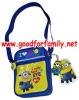 กระเป๋าสะพายข้าง Despicable Me Minions 7 นิ้ว แนวตั้ง สีน้ำเงินเหลือง มินเนี่ยน รหัส bckslides005
