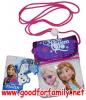 กระเป๋าคล้องคอ Frozen Snow Queen สีชมพู-ม่วง กระเป๋าใส่มือถือ โฟรเซ่น แอนนา เอลซ่า anna elsa กระเป๋าเด็ก รหัส bckslifro014
