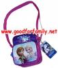 กระเป๋าสะพายข้างเล็ก Frozen ขนาด 6.5 นิ้ว แนวตั้ง สีชมพู-ม่วง โฟรเซ่น แอนนา เอลซ่า กระเป๋าใส่ของ กระเป๋าเด็ก รหัส bckslifro020