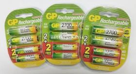 ถ่านชาร์จ GP combo pack 12 ก้อนคุ้มค่ากว่า ราคาโคตรถูก (AA 6 ก้อน + AAA 6 ก้อน)