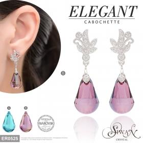 ต่างหู Swarovski® ELEGANT CABOCHETTE by Siwan Crystal
