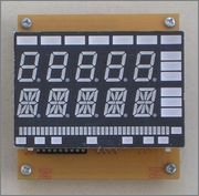 บอร์ดแสดงผล LED 15 segment+7 segment รับค่าผ่าน RS232