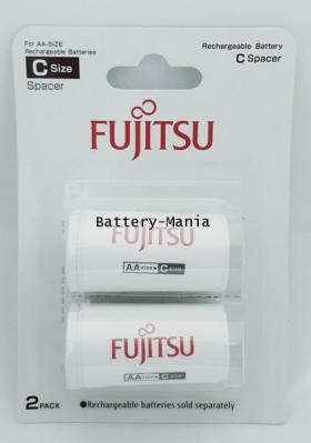 Fujitsu Adaptor C - size แปลง ถ่าน size AA เป็น Size C (ก้อนกลาง) แพค 2 ก้อน