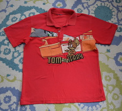 เสื้อTom&Jerryคอปกมือสองสภาพ80%