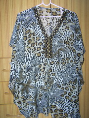 เสื้อใหม่ยี่ห้อนาเดียลายเสือตัวยาว  อก40 ยาว31นิ้ว New