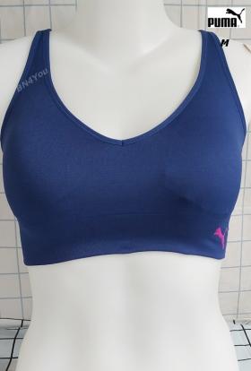 PUMA Sports Bra-สีน้ำเงินเข้ม ไซส์ M 27-34"(สภาพเหมือนใหม่ ไม่ผ่านการใช้งาน)