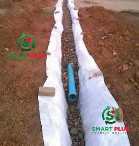 Geotextile แผ่นใยสังเคราะห์ 200กรัม กว้าง 2.0เมตร ยาว 100 เมตร ทนทาน สำหรับงานก่อสร้าง ปูรองหิน กันหญ้าขึ้น