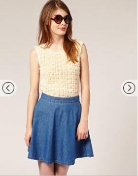 ขายเสื้อกล้าม ASOS Premium 3D Flower Mesh Shell Top