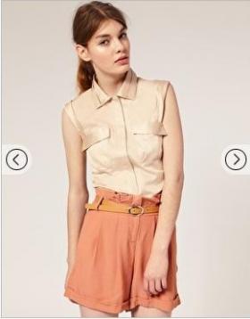 ขายเสื้อเชิ๊ตเข้ารูป ASOS Sleeveless Pocket Shirt