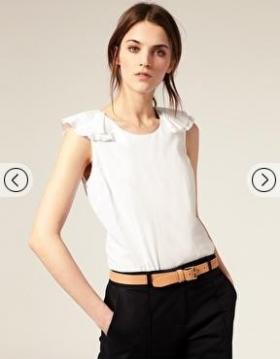 ขายเสื้อแขนกุด ASOS ตก แต่งที่แขน