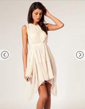 ขายเดรส ASOS ปล่อยชาย ผูกหลัง มี 2 สี ครีม และ เขียว