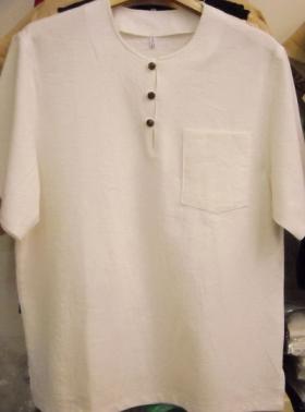 214W Size S เสื้อสปาชาย ชุดสปา สปายูนิฟอร์ม Mens Top Thai Spa Uniform