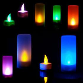 เทียนเป่า LED 7 สี