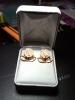 Ivory with gold 12K earring -