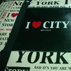 I LOVE CITY NEW YORK BAG กระเป๋าสปันบอล ลายแฟชั่น การ์ตูนน่ารัก