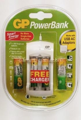 เครื่องชาร์จ USB GP PB310 แถมแบตเตอรี่ 4 ก้อน (AAx2+AAAx2)
