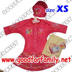 ชุดว่ายน้ำเด็ก Wetsuit แขนสั้น กระโปรงระบาย Princess สีชมพู หมวกว่ายน้ำ เว็ทสูทเด็ก บอดี้สูทเด็ก กางเกงว่ายน้ำ เสื้อผ้าเด็ก เจ้าหญิง ชุดว่ายน้ำเด็กผู้หญิง รหัส swmpri065