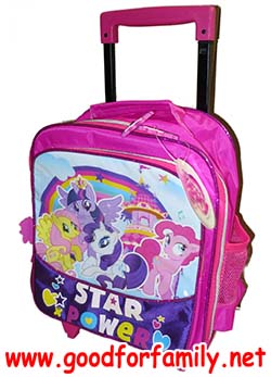 กระเป๋าล้อลาก 12 นิ้ว Little Pony Star Power สีชมพู โพนี่ กระเป๋านักเรียน กระเป๋าเด็ก กระเป๋าเดินทาง รหัส bcktropny001