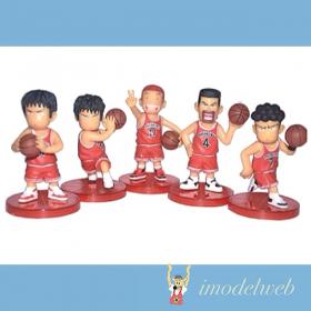 Slamdunk Figure Set ชุดโมเดลสแลมดังก์เสื้อแดง 5 ตัว