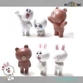 Line and Friends Figure Set ชุดโมเดลไลน์เฟรน 6 ตัว