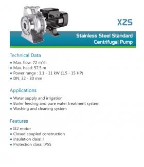 XZS Stainless Steel Standard Centrifugal Pump