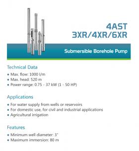 4AST/3-4-6XR Submersible Borehole Pump