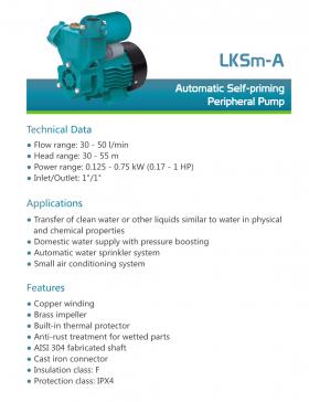 LKS m-A Automatic Self-priming Peripheral Pump