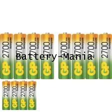 ถ่านชาร์จ GP AA 2700 mAh 12 ก้อน คลายประจุช้า จัดเต็มหนักมาก (AA 4 ก้อน 3 pack)