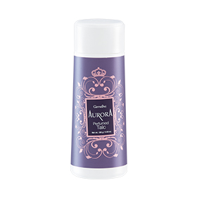 Giffarine Aurora Perfumed Talc 100 g. กิฟฟารีน แป้งหอมโรยตัว ออโรร่า กลิ่นหอมแห่งความงดงาม เปี่ยมเสนห์ที่น่าค้นหา เนื้อแป้งเนียนนุ่ม เบาสบายผิว ปกป้องให้สะอาด แห้งสบาย มั่นใจได้ตลอดทั้งวัน