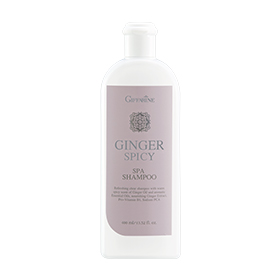 Giffarine Ginger Spicy Spa Shampoo 400 ml. กิฟฟารีน จินเจอร์ สไปซี่ สปา แชมพู ผ่อนคลายและคืนความสดชื่นให้เส้นผมและหนังศีรษะ ด้วยสารสกัดจากขิง Pro-Vitamin B5และSodium PCA 